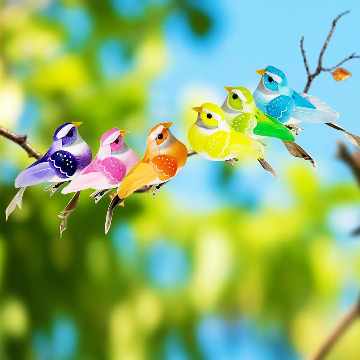 Amazon.com: 6pcs Clip on Colorful Artificial Birds, Spring Summer