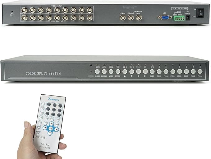 Toughsty™ 16Ch Realtime Color Video Multiplexer Processor CCTV Security