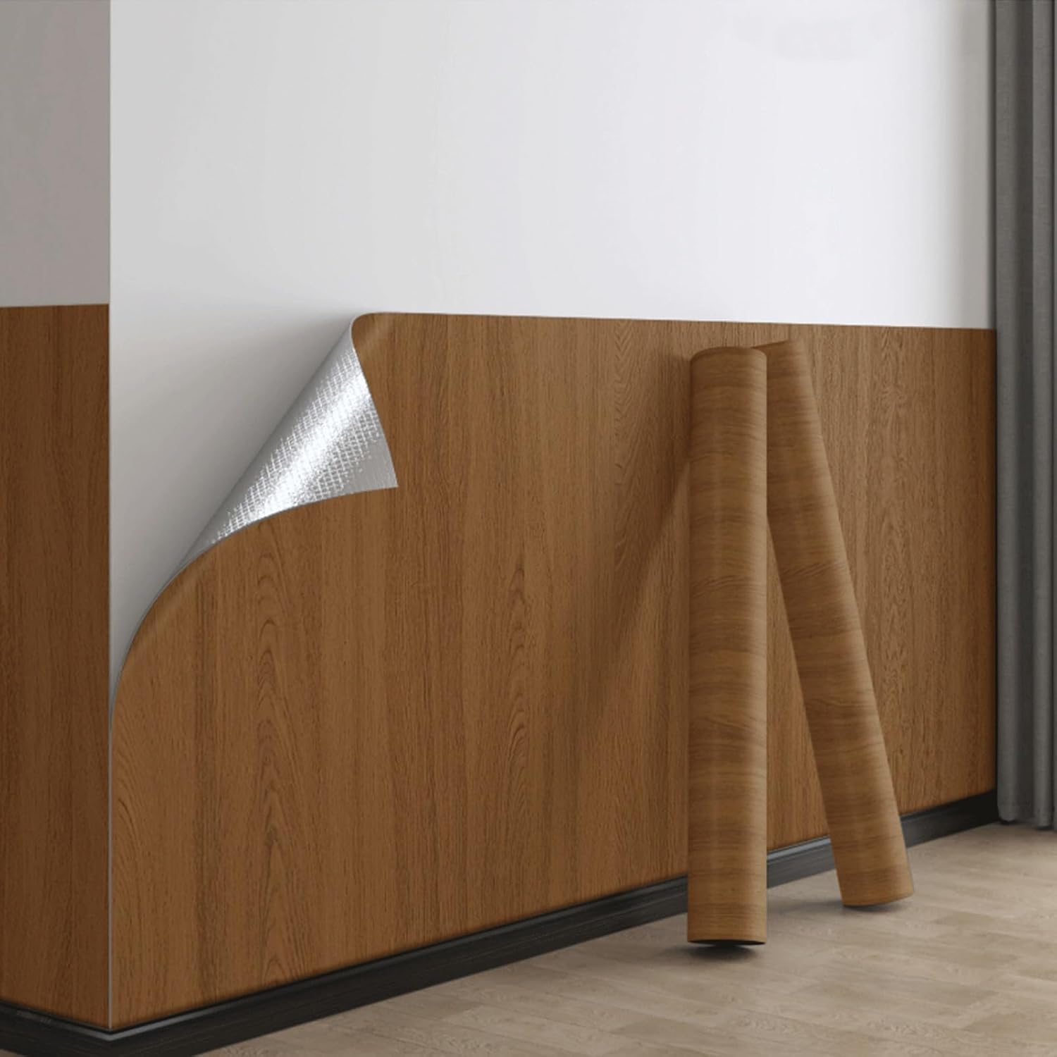 Modern Peel-and-Stick Wallpaper - Self-Adhesive Removable Wallpaper specifically Designed for Kitchen Walls, Easy to Clean(Brown,Medium)