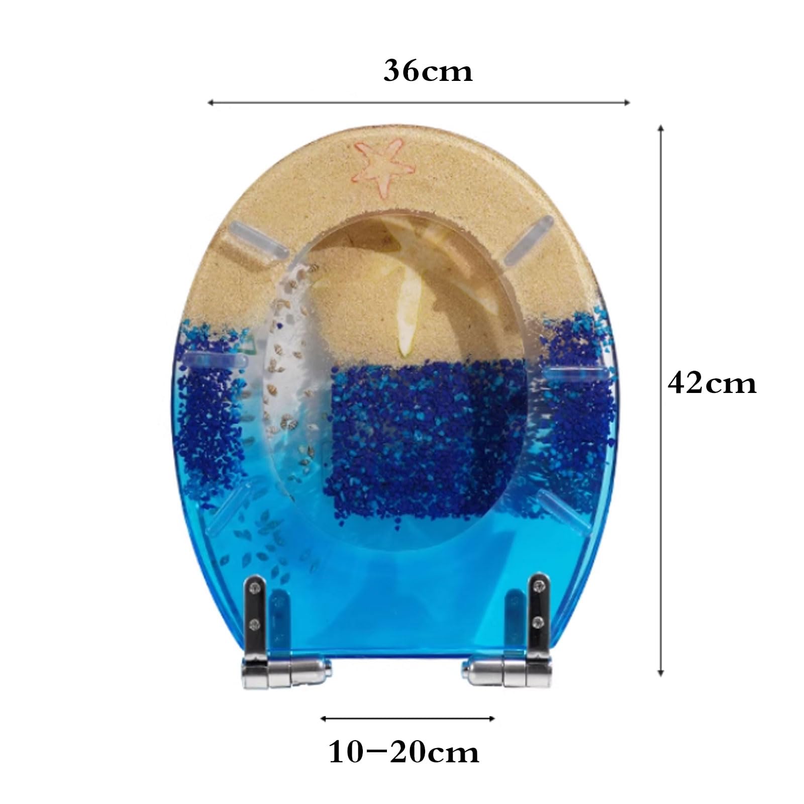 Toilettensitz aus transparentem Harz,WC Sitz Aus Harz Mit Schnellverschluss,Toilettendeckel,Toilettendeckel Mit Absenkautomatik,Polyresin Toilettensitz Transparenter.