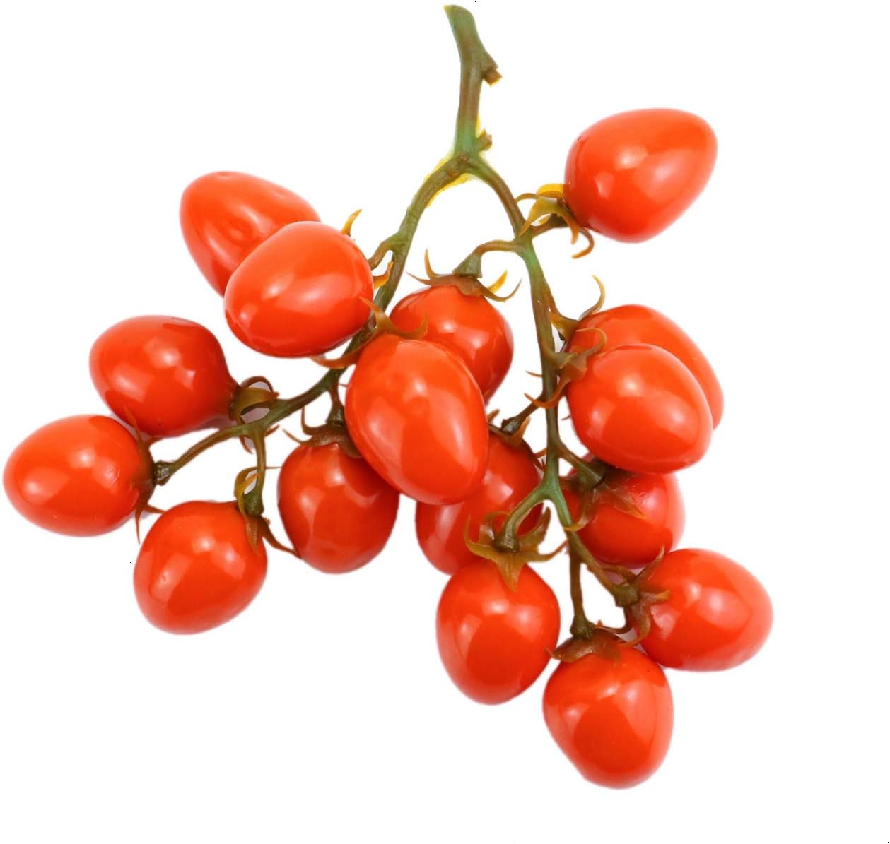 Gonioa 16 PCS Red Artificial Fake Cherry Tomatoes Lifelike Simulation Fake Fruits Model Photography Props Offices, Home Decoration