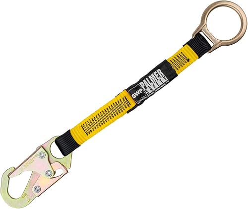Miniatura 3 de Palmer Safety Extensor de anillo en D de 18 pulgadas, protección contra caídas con gancho de presión de 34 pulgadas y anillo en D, extensión de