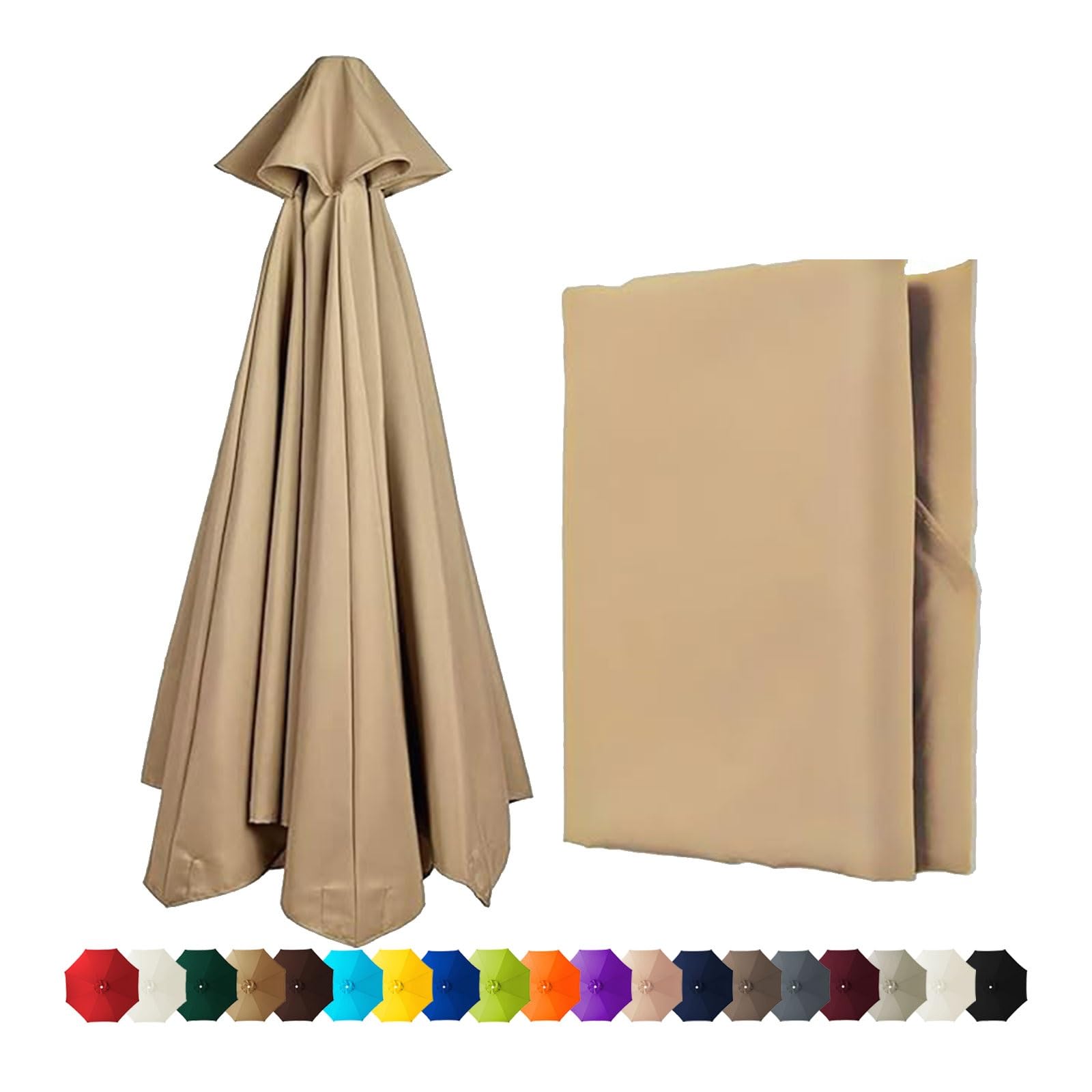 Replacement Parasol Canopy 8/6 Arms, Garden Umbrella Replacement Canopy Cover 2.0m 2.5m 2.7m 3.0m, Parasol Umbrella Replacement Canopy, Parasol Cover Replacement for Garden Parasol Umbrella Canopy