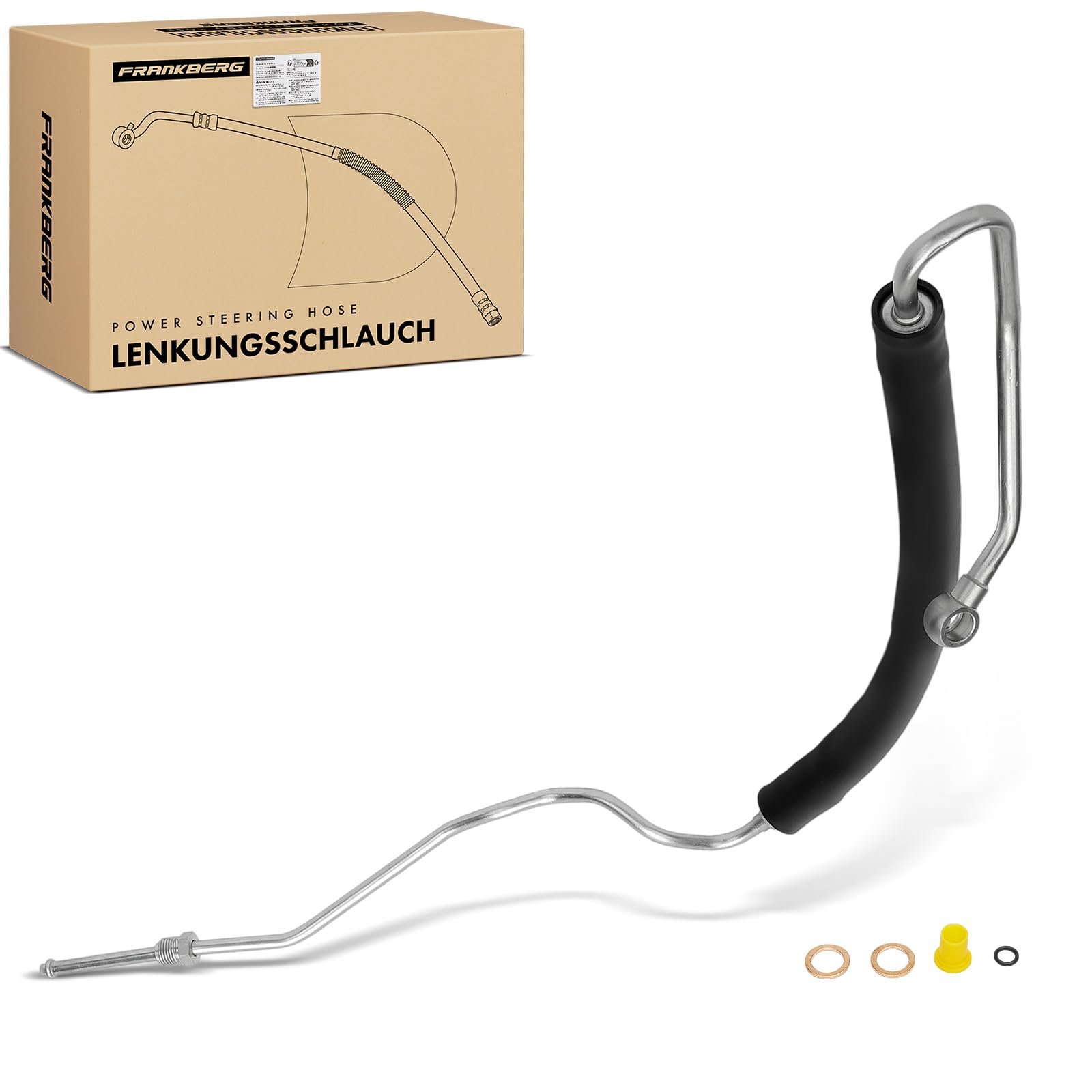 Frankberg Manguera de dirección asistida Compatible con Fabia II 542 Polo 9A 9N Fabia II Combi 545 Ibiza III 6L1 Fox Compacto 5Z1 5Z3 5Z4 Replace# 6Q1423893Q