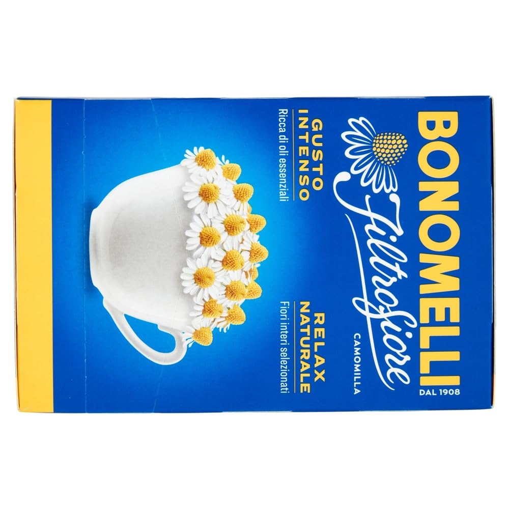 Bonomelli - Filtrofiore Camomilla 14 filtros de manzanilla (14 unidades, 28 g, incluye llavero Beni Culinari gratuito)