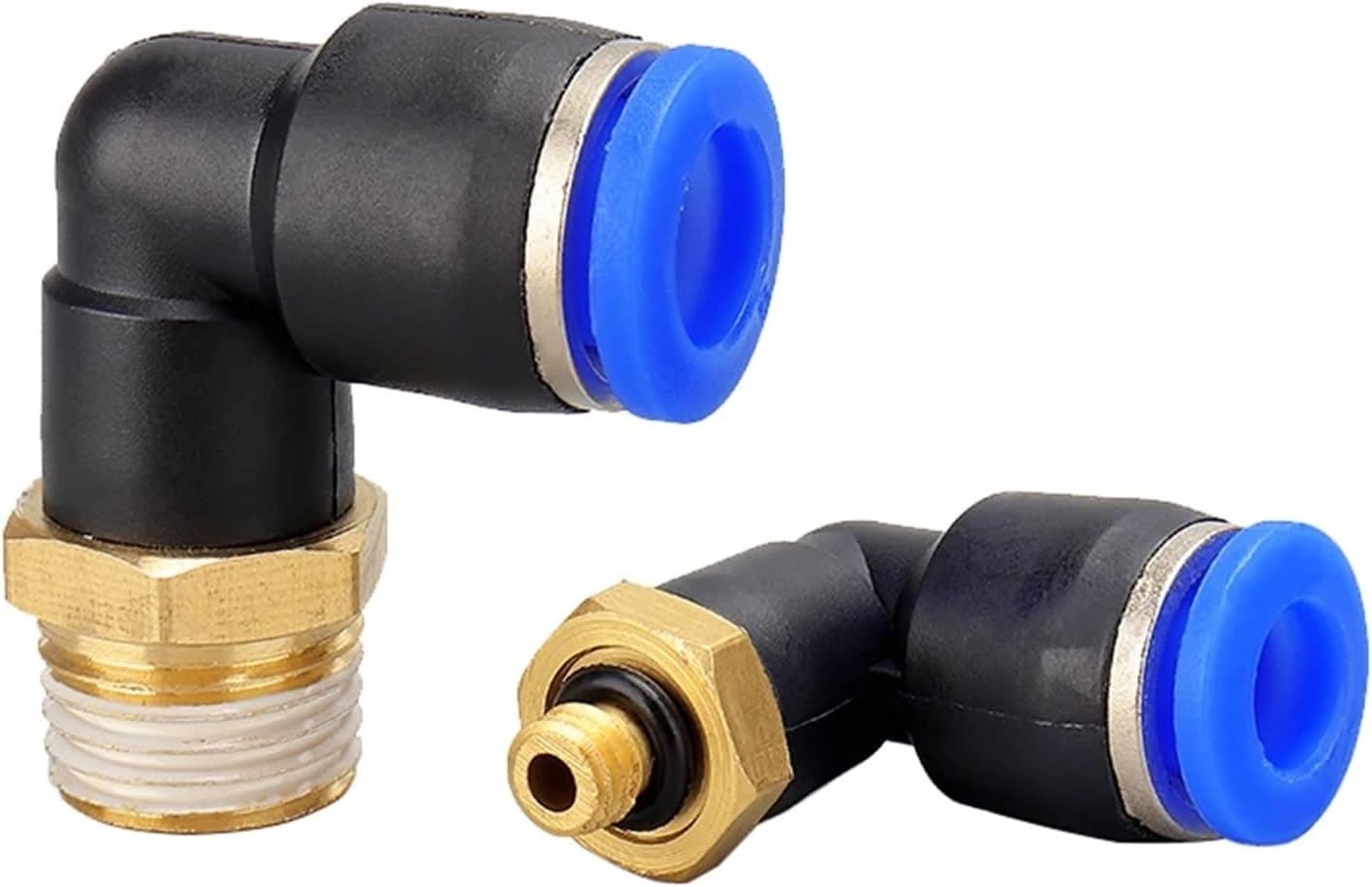 PL Elbow Air Pneumatic Fitting 1/4 3/8 1/2 1/8 BSPT Male Thread Quick Connector L Shape Push In Hose Tube OD 6mm 8mm 10mm 12mm(PL12-04)