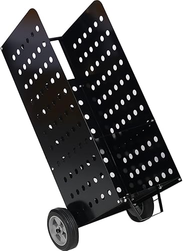 LYPOCS Chimenea de madera tren de leña auto rodante portal pesado para exteriores auto rodante de 163 x 142 x 41 pulgadas chimenea de madera