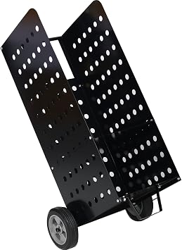 Rolling Dolly Hauler, 200lb Firewood Cart, Fireplace Log Rolling Cart, Wood Rack with 8inch Pneumatic Wheels, Rolls Up and Down Stairs, Heavy Duty in Door Outdoor Rolling Cart - 16.3 x 14.2 x 41 in