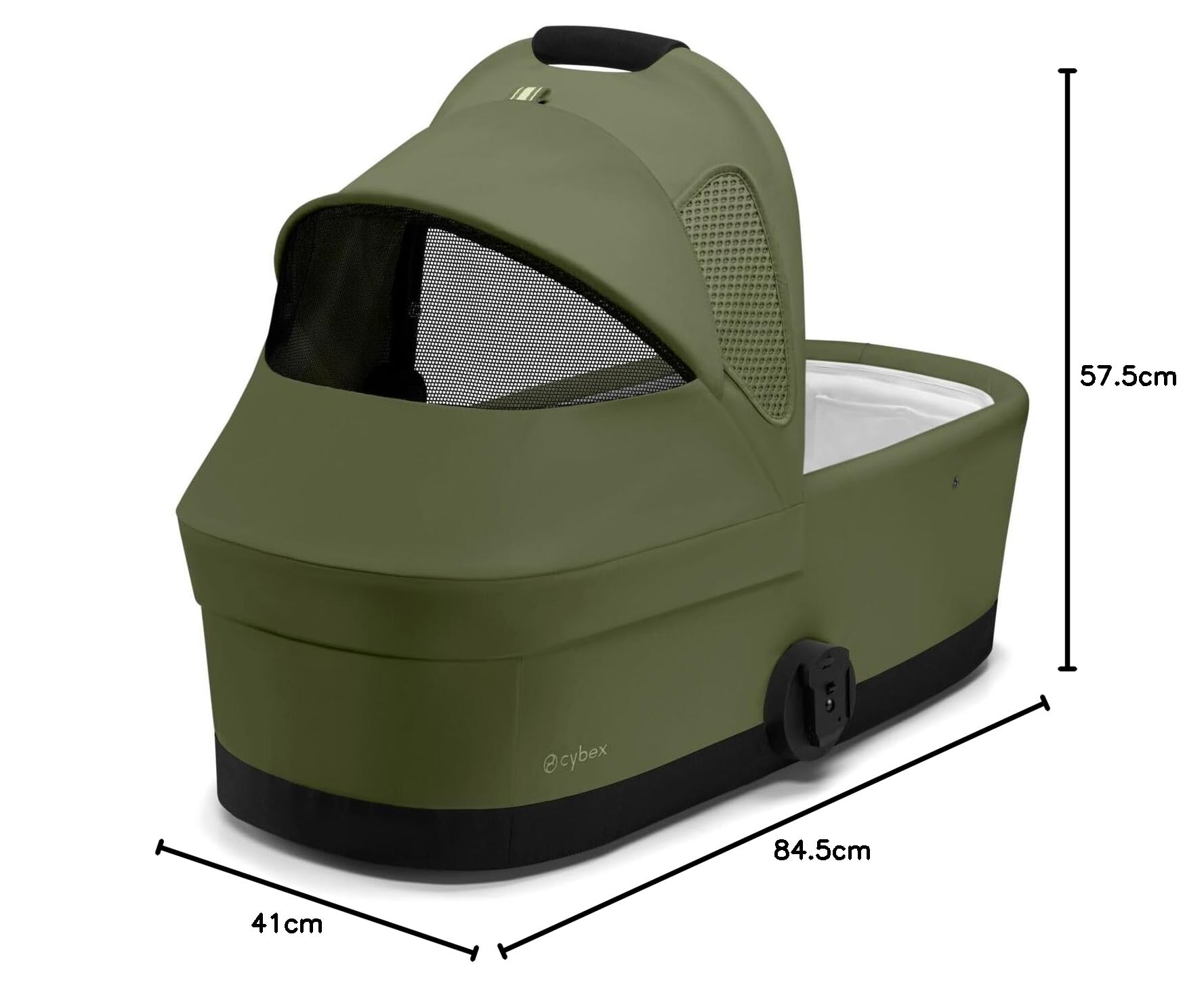 CYBEX Navicella Gold COT S, dalla nascita a circa 6 mesi (max. 9 kg), per CYBEX AVI Spin e Eezy S Twist +2, verde muschio