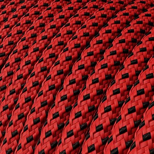 CA Creative Cables Red & Black Tracer Covered Round Electric Cable - RT94-150ft, 3 x 18 AWG