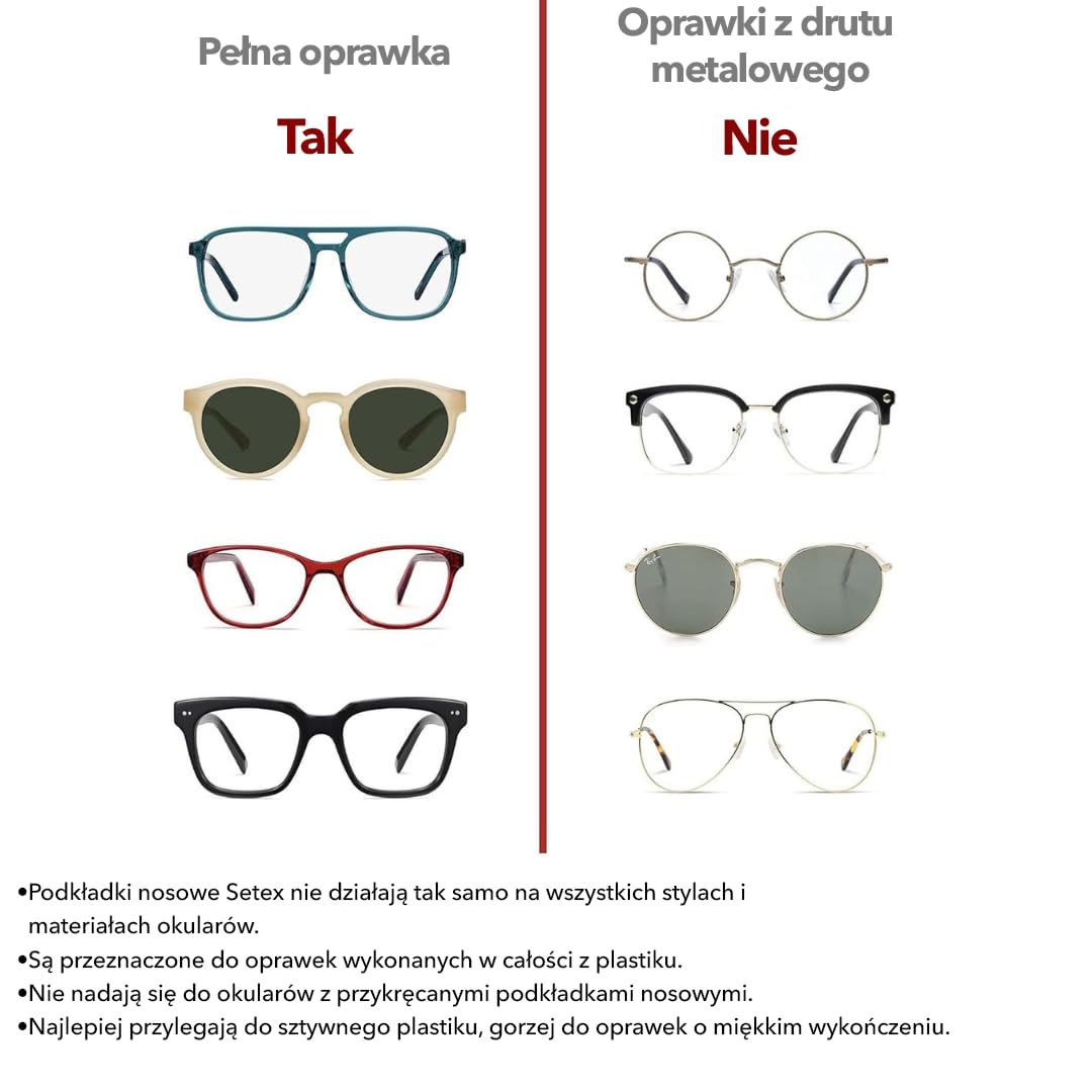 Setex Gecko Grip 1.8mm Antypoślizgowe Noski Do Okularów (5 Czarnych Par) Innowacyjne Mikroteksturowane Włókna Ultra-Miękkie I Samoprzylepne