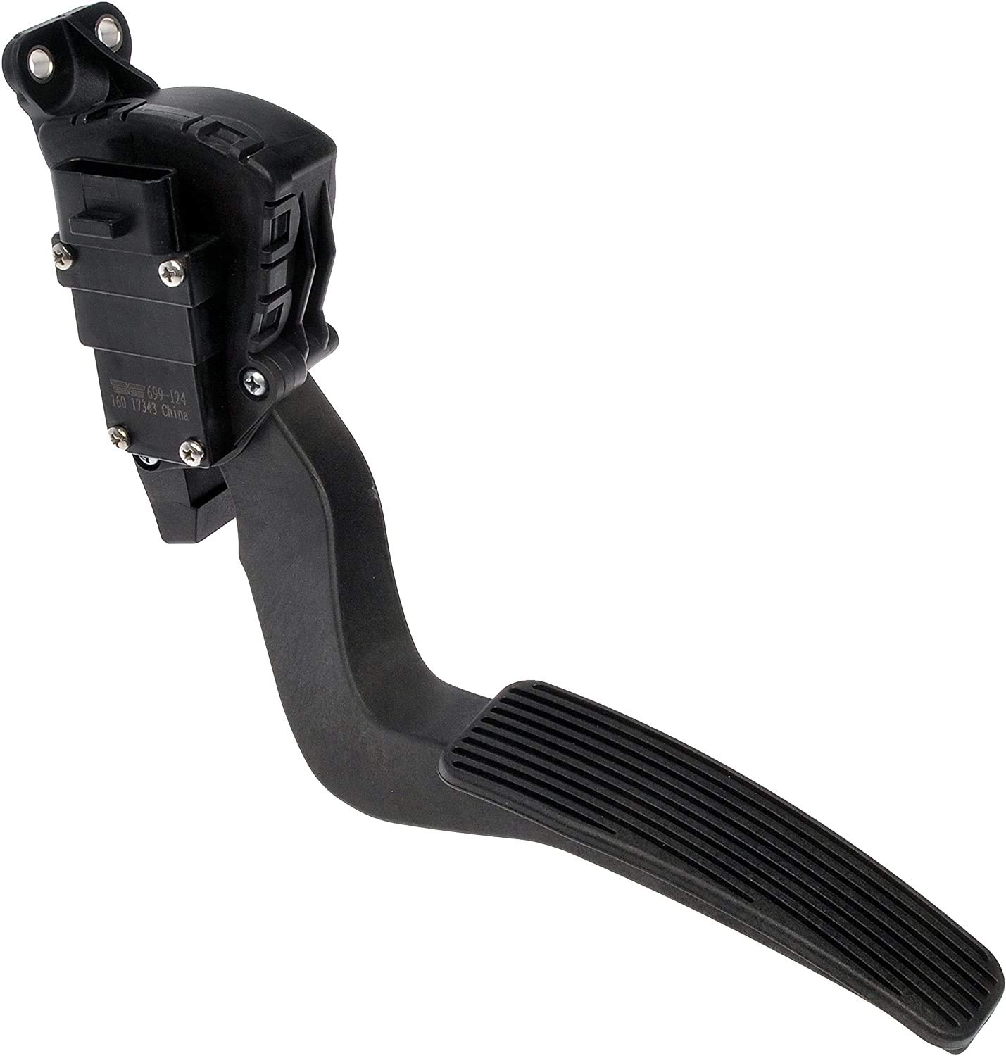 APDTY Accelerator Pedal Assembly Adjustable w/Sensor, Mechanical Switch, Push Button Actuator, Manual Operation, Black