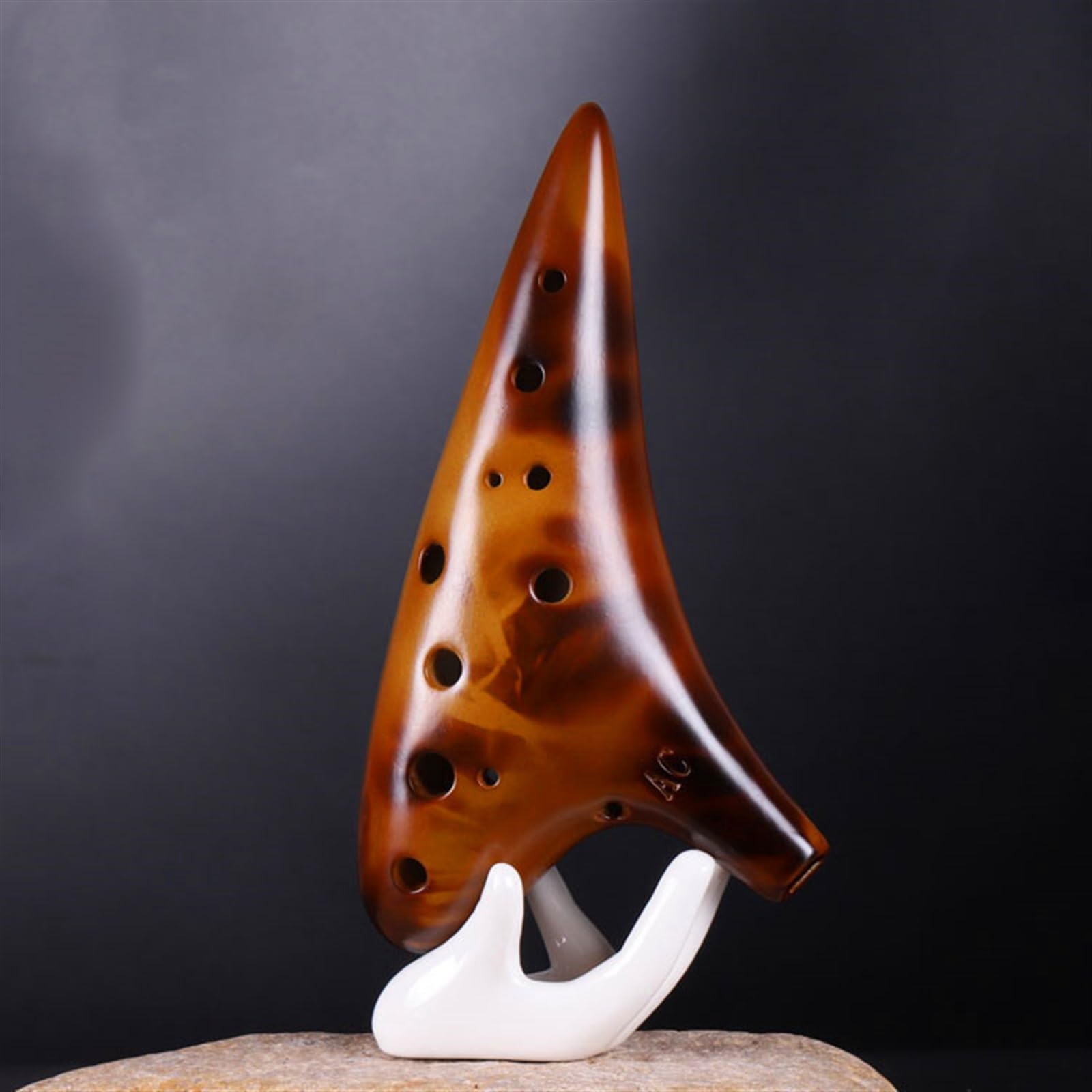 Amazon | オカリナ 楽器 わら燻製十二穴オカリナ アルトC調 ACオカリナ