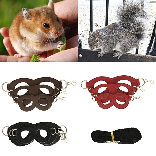 Foto 5 de 5 de soundwinds Arnés de hámster y correa ajustable chaleco con arnés pequeño para mascotas para hámster conejillo…