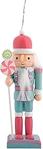Itsy Bitsy Hanging Nutcracker Peppermint Blue & Pink 12.5cm – Decorative Craft Ornament for Xmas Decoration Gift DIY Project Home Office and Festive Décor 1pc