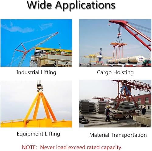 Miniatura 6 de Eslingas redondas sin fin de 6 pies, eslingas redondas Spanset de 2 pulgadas, correas de elevación de bucle sin fin de poliéster, capacidad vertical