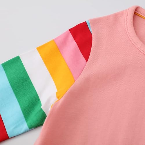 Miniatura 2 de Vestido de manga larga para niña pequeña, de algodón, casual, básico, tipo túnica, vestidos con aplicación de dibujos animados, ropa para niños para