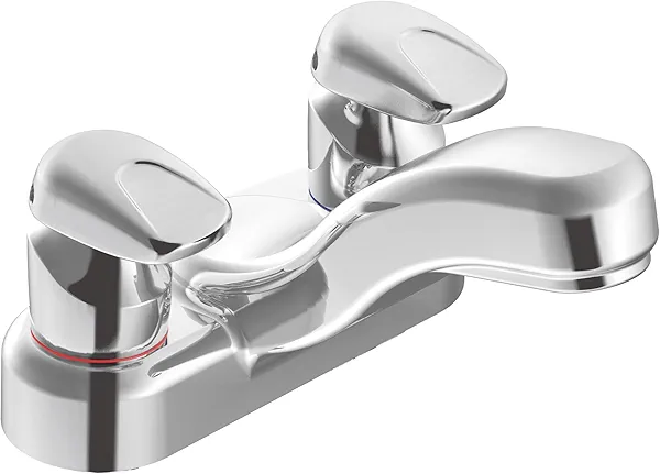 Moen 8886 Commercial M-PRESS Two-Handle 4-Inch Centerset Metering Bathroom Faucet, Chrome