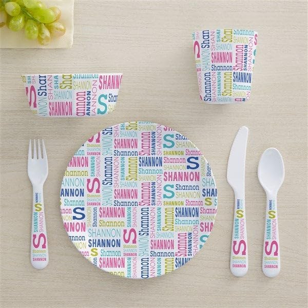 Personalization Universe Repeating Name Personalized Kids Plate
