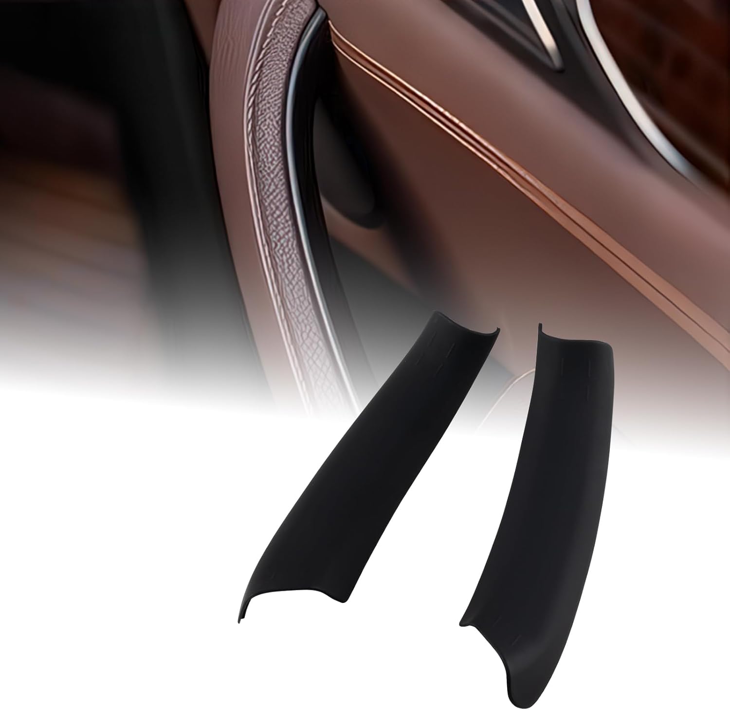 Carbon Fiber Pattern 4PCS Left Door Armrest Pull Handle Covers Storage Compartment Compatible with BMW X3 F25 2010-2016 X4 F26 2014-2017 Driver Side Container Storage Box