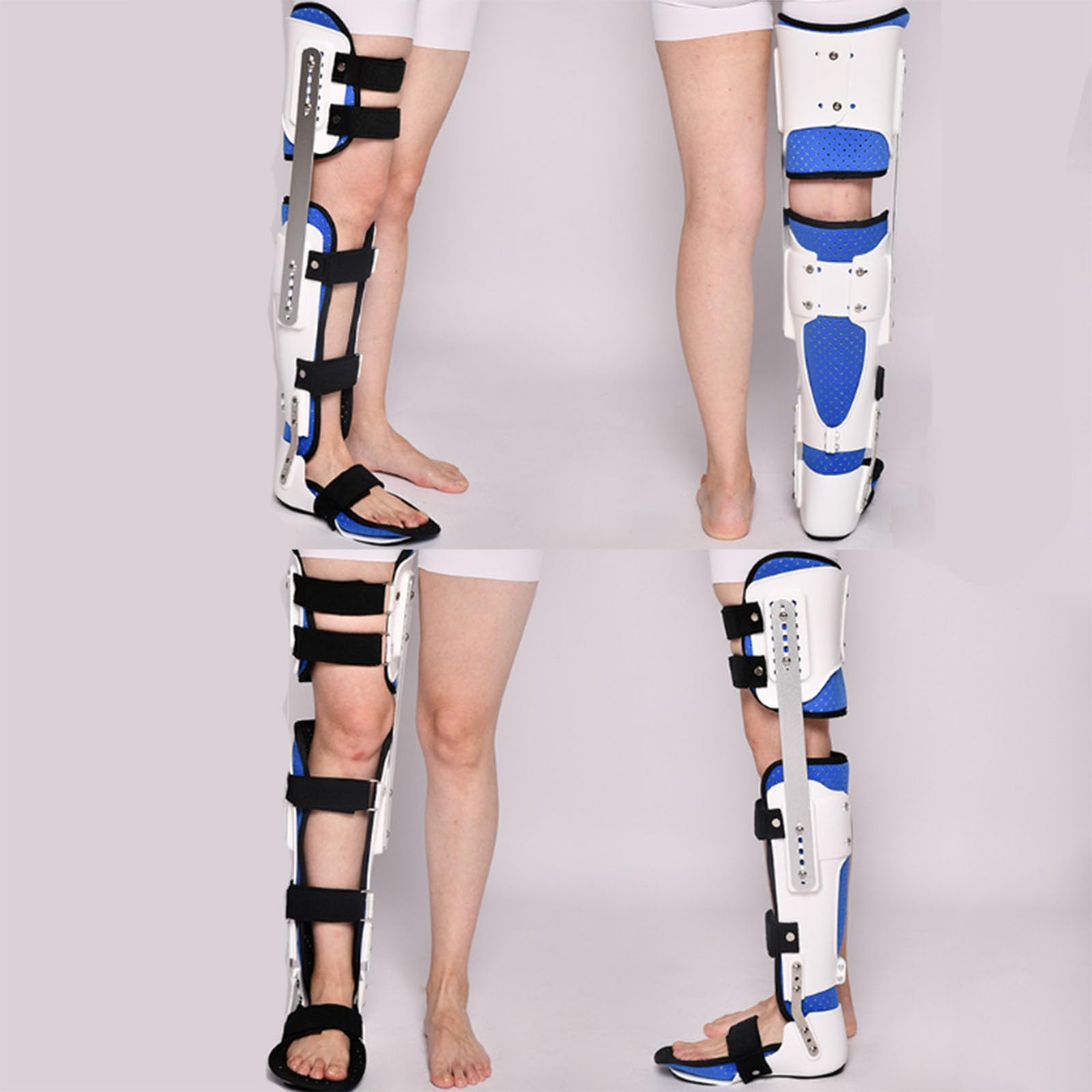 SFKLYU Rodillera Órtesis Rodilla Tobillo Pie Estabilizador Fijo Piernas Férula Órtesis Rodilla Aliviar Dolor Articulaciones Artritis Desgarro Menisco, Ligamento Cruzado Anterior,Left