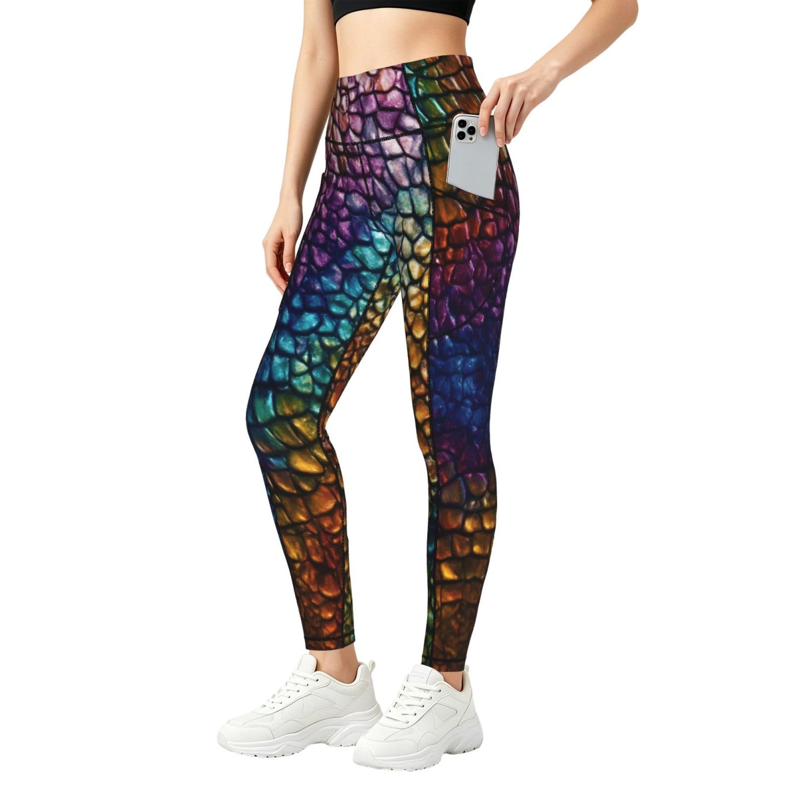 Pantalones de yoga holgados para un descanso cómodo en casa con diseño clásico de serpiente 8