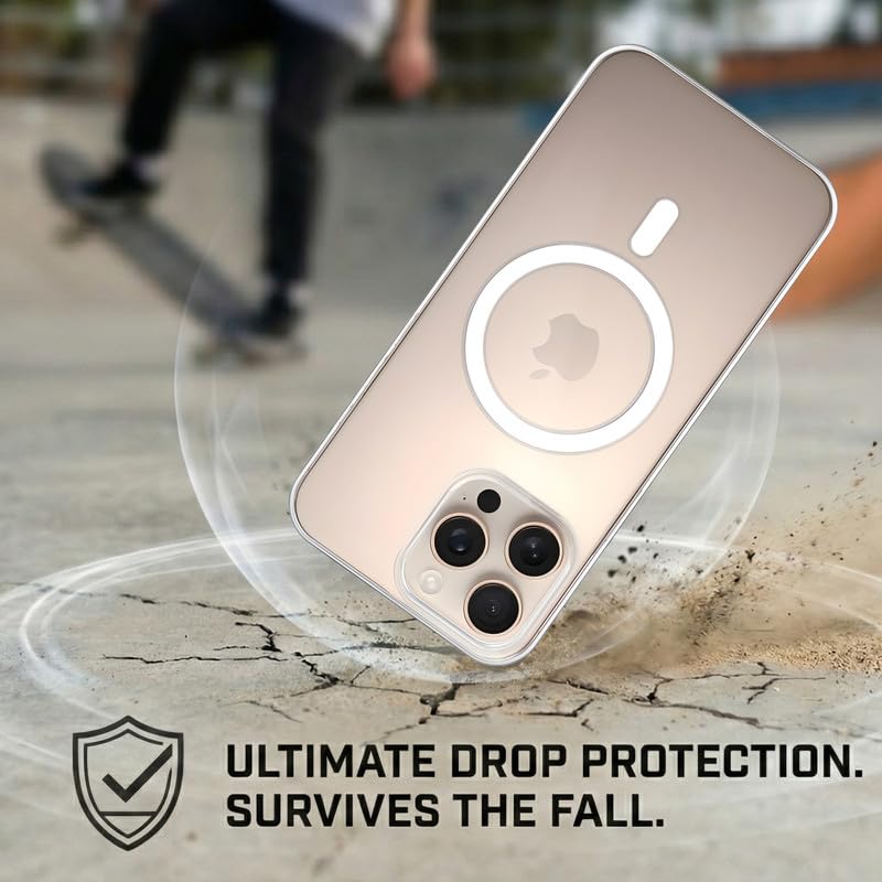 Image of Anti Yellow Clear Magnet Case for iPhone 12 Pro, Premium Polycarbonate, Ultra Strong Magnets, 360 Drop Protection, Raised Camera Protection, MagSafe Compatible
