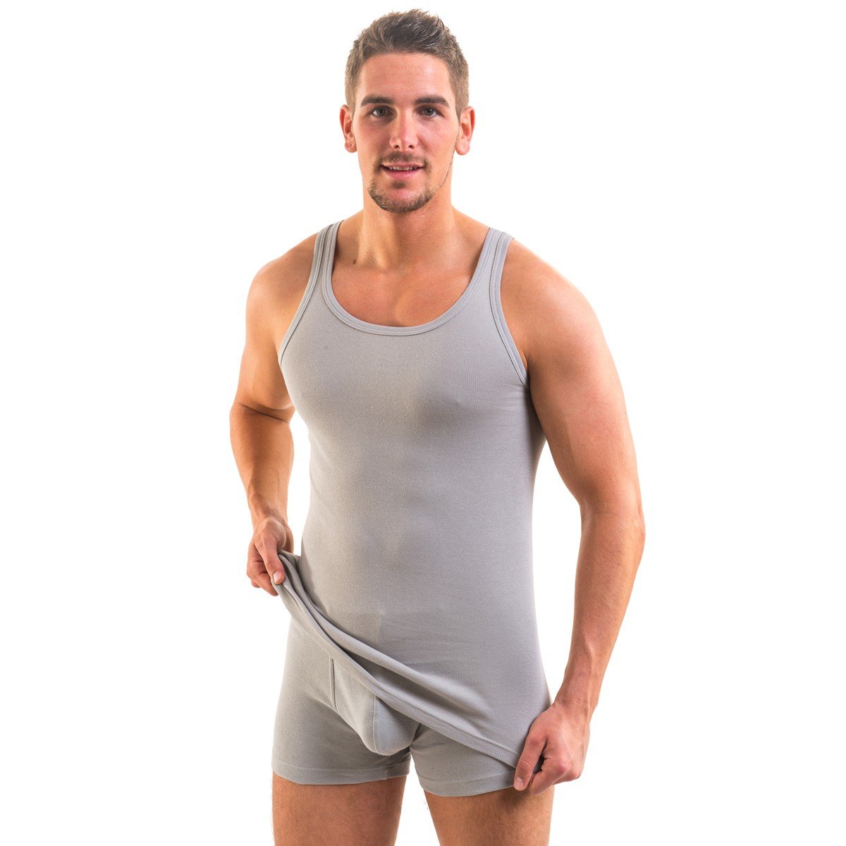 HERMKO 3000 4-pak męski tank top (inne kolory) bawełna ekologiczna