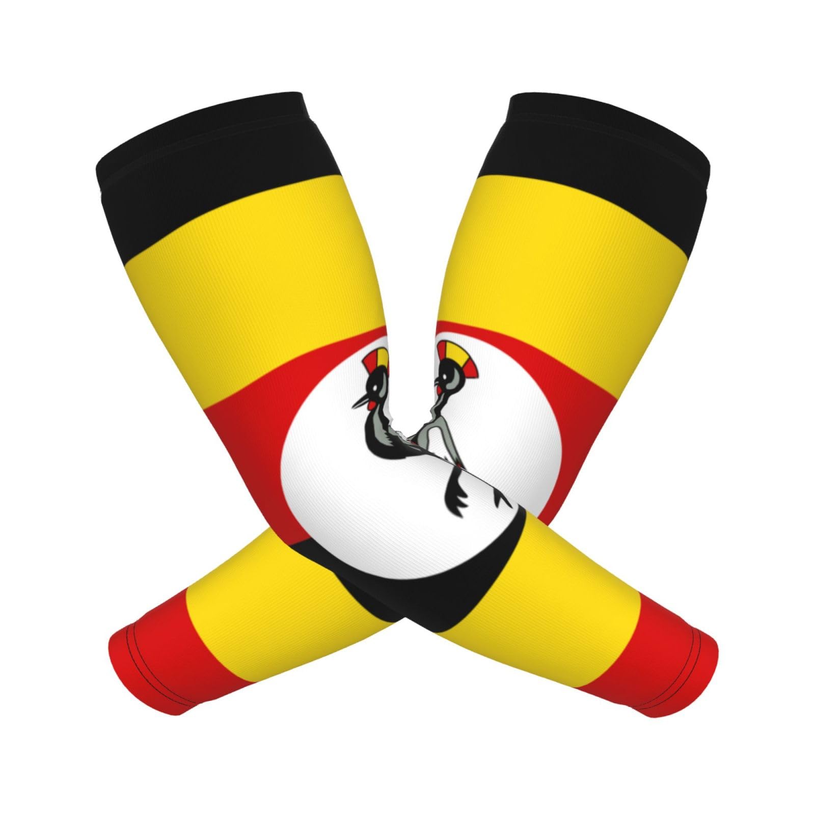 CUTEDWARF Flag Of Uganda Sun Protection Arm Long Sleeve Protector Unisex Outdoor Sports Protective Sleeve Guard