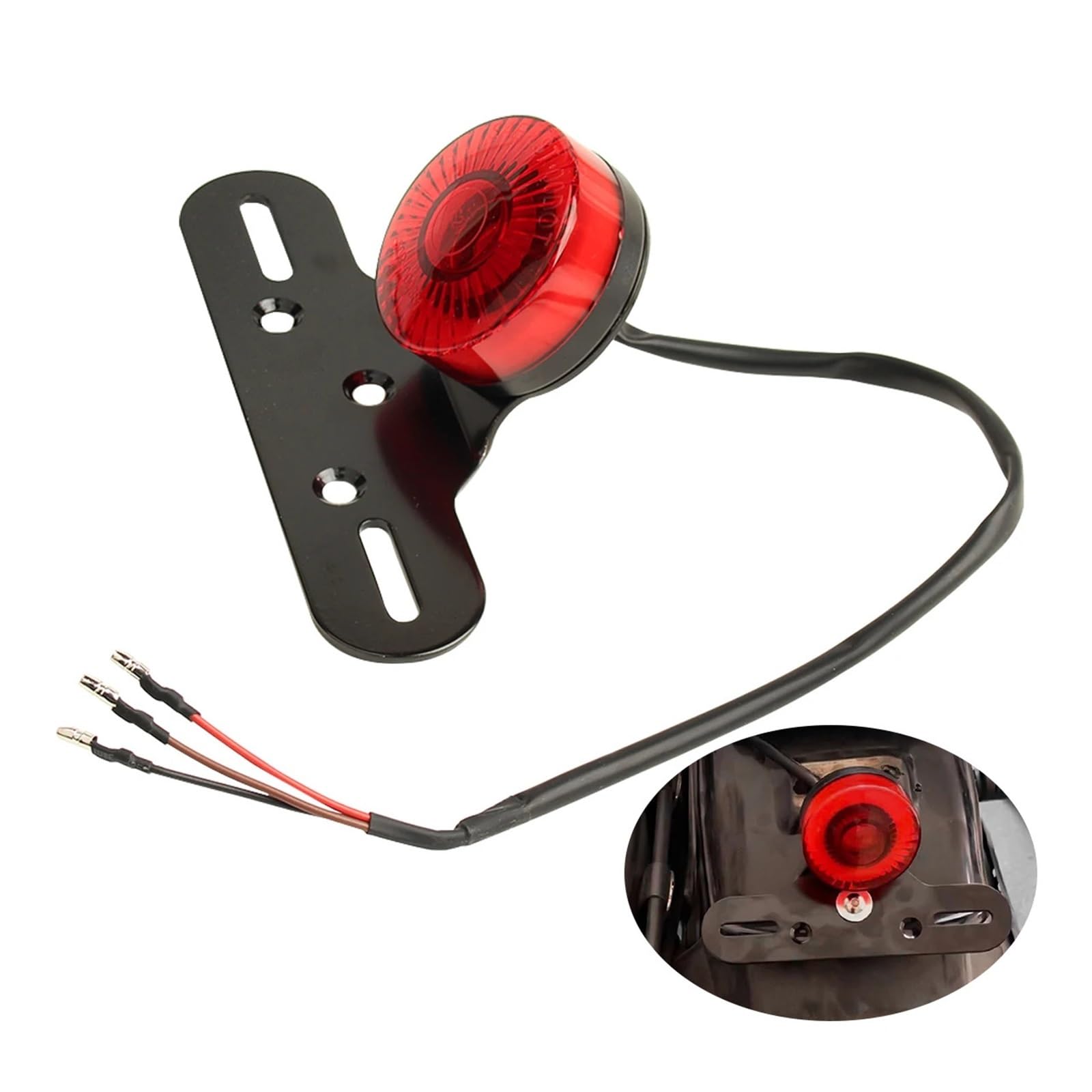 Feu arrière LED Rond pour Moto, feu d'avertissement de freinage Universel pour UTV, Dirt Bike, pour Har&Ley pour Hon&da, 1 pièce arrières Lampe