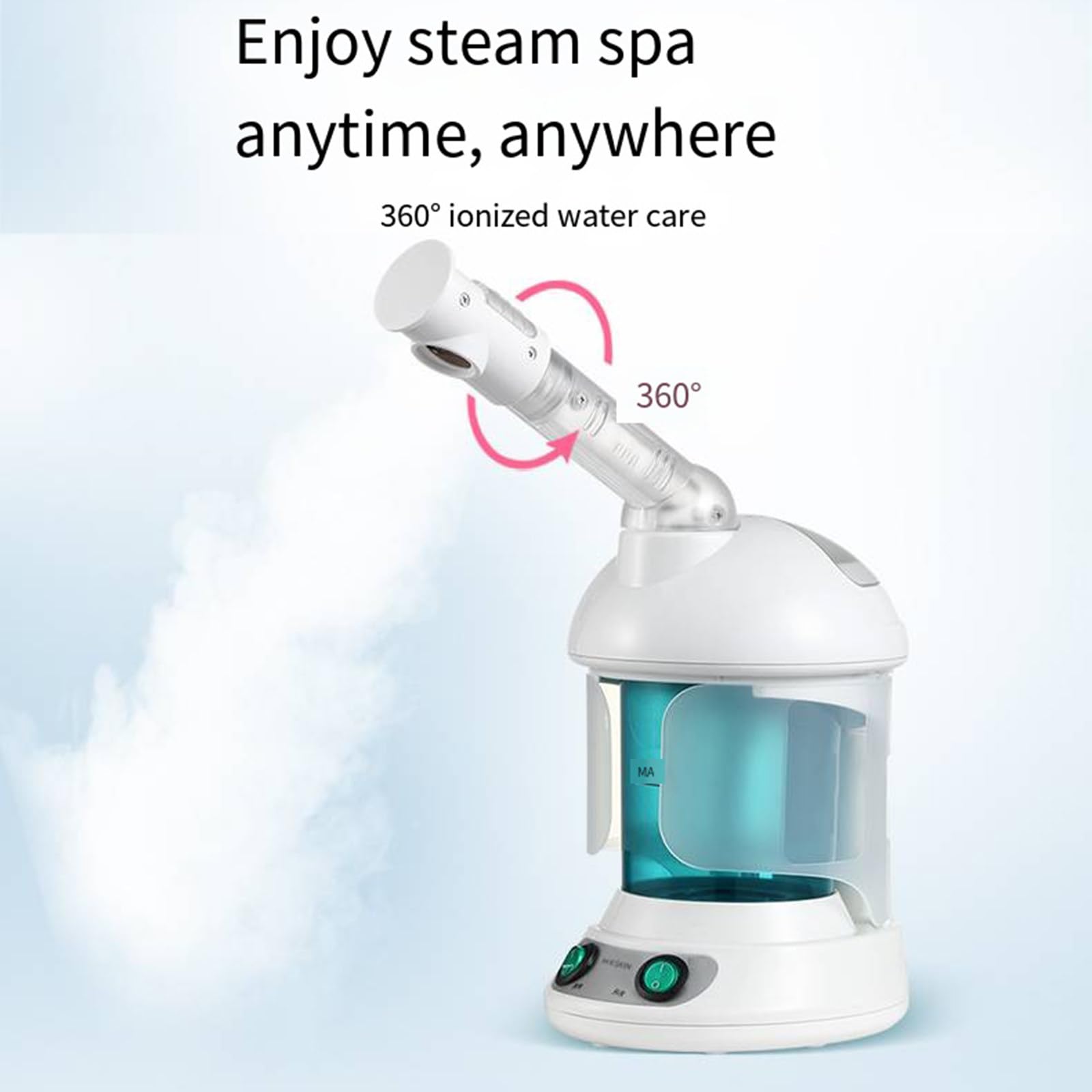 Vaporizzatore per trucco Vaporizzatore per il viso Ozono Cura della pelle del viso Spa Vapore Rilassante Idratante Umidificatore per la salute della bellezza Dispositivo per la cottura a vapore