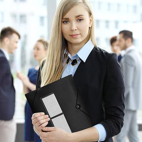 Miniatura 7 de FOME - Carpetas colgantes expansibles, organizador de archivos de acordeón de plástico, organizador de archivos de acordeón de gran capacidad,