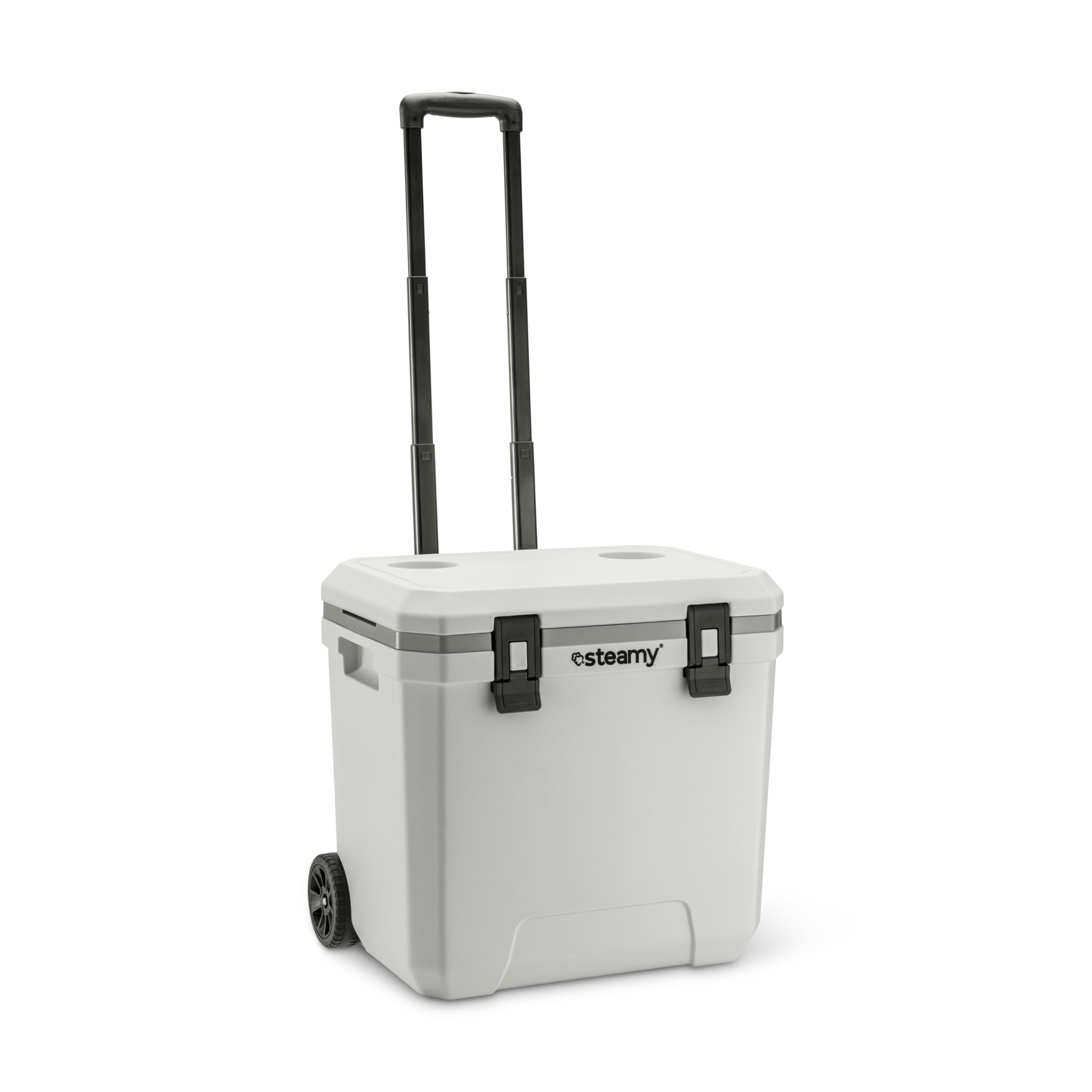 Steamy Marine 36 Nevera Pasiva con Ruedas, 36 litros, Blanco