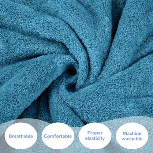 Image of Cuffbow 3 Pcs Towel Wrap for Women Spa Body Robe Full Length Female Bath Shower with Adjustable Closure Elastic Top Plush