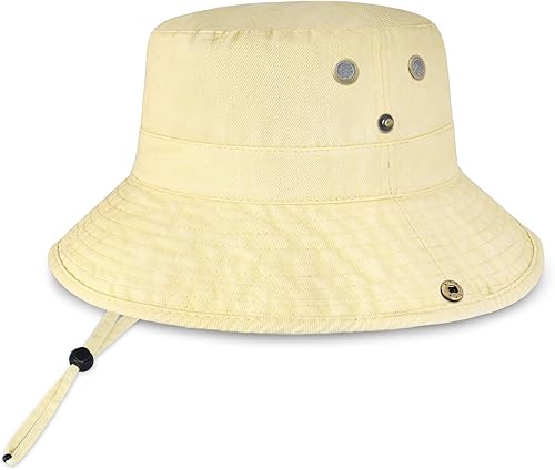 Miniatura 9 de CHOK.LIDS Sombrero de pescador clásico de algodón de ala ancha con cuerda ajustable, moderno, unisex, ligero, para viajes al aire libre