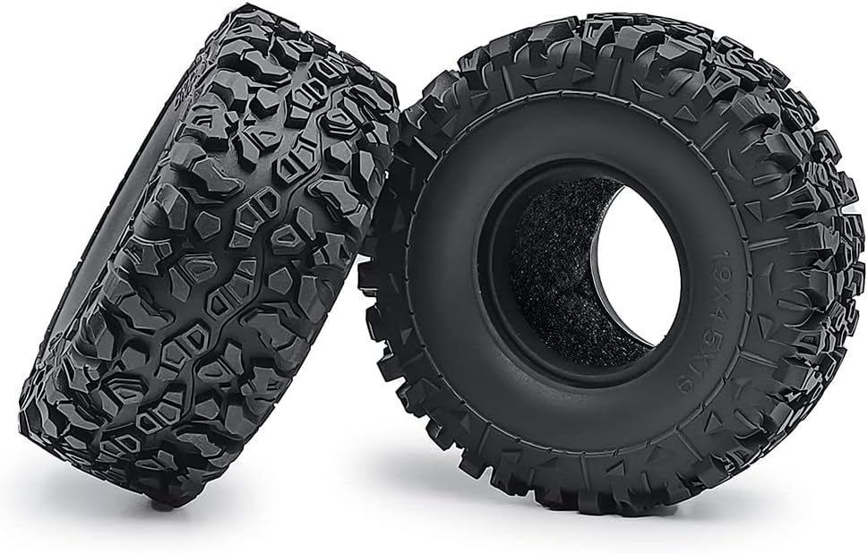 MOHERO 4Pcs 1.9 Inch RC Crawler Tires 114mm Rubber Mud Grappler Wheel Tires for 1/10 Axial SCX10 TRX4 RC Car Upgrade Part
