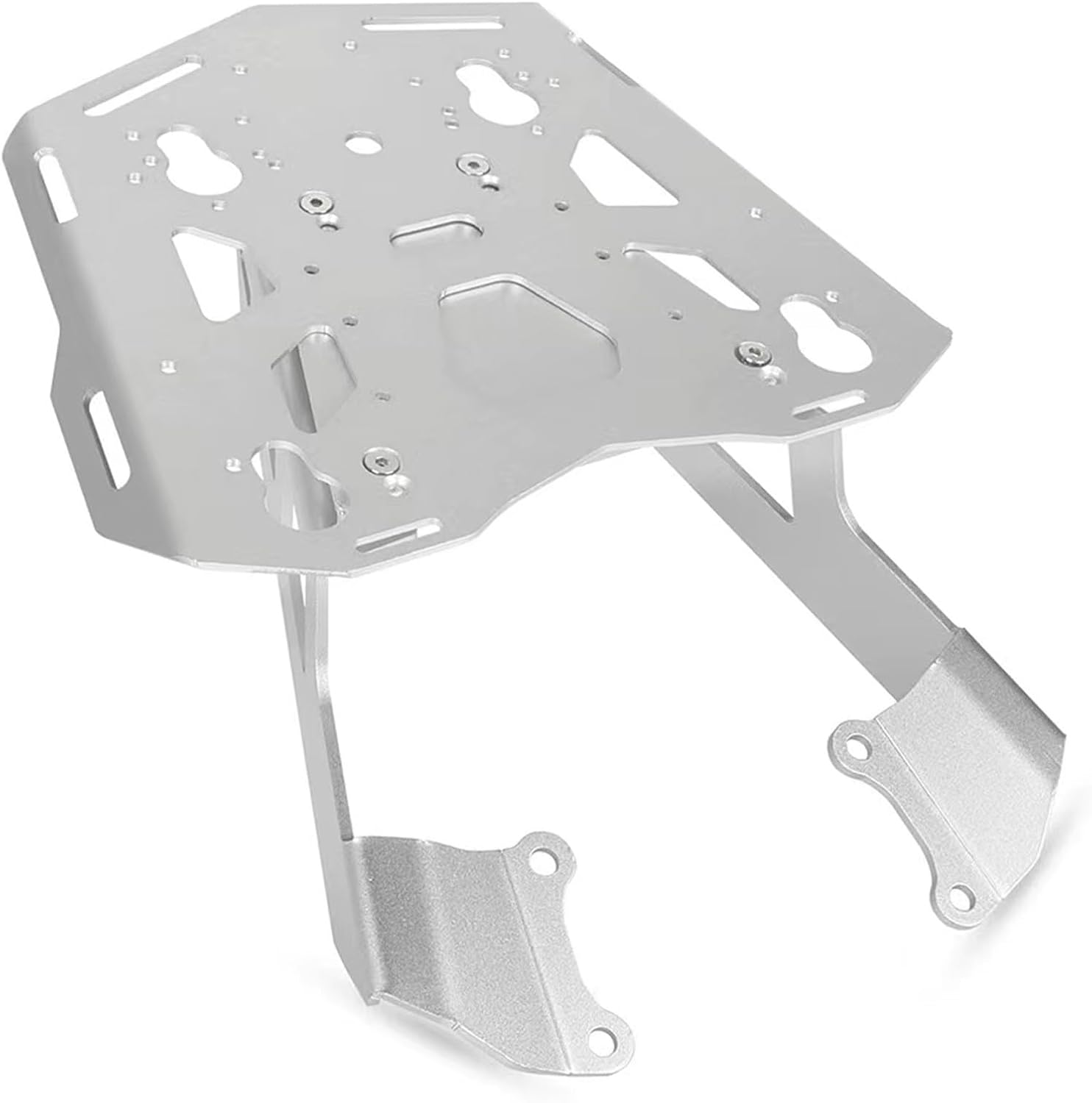 Motorcycle Rear Luggage Rack Compatible with Honda CB400X CB500X CB500F CBR500R Chrome Silver Cargo Carrier Metal Rear Tail Storage Rack Top Box Holder Support Bracket Extended Seat Shelf