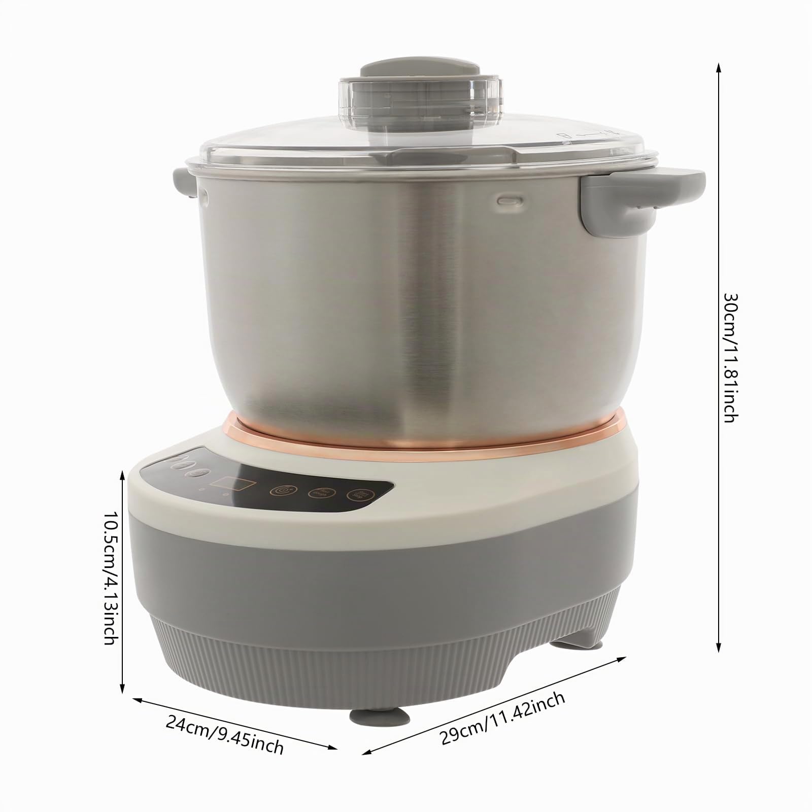 Impastatrice per impasto, frullatore con funzione di fermentazione a temperatura costante di 45 °C, 7 l, completamente automatico, tempo regolabile