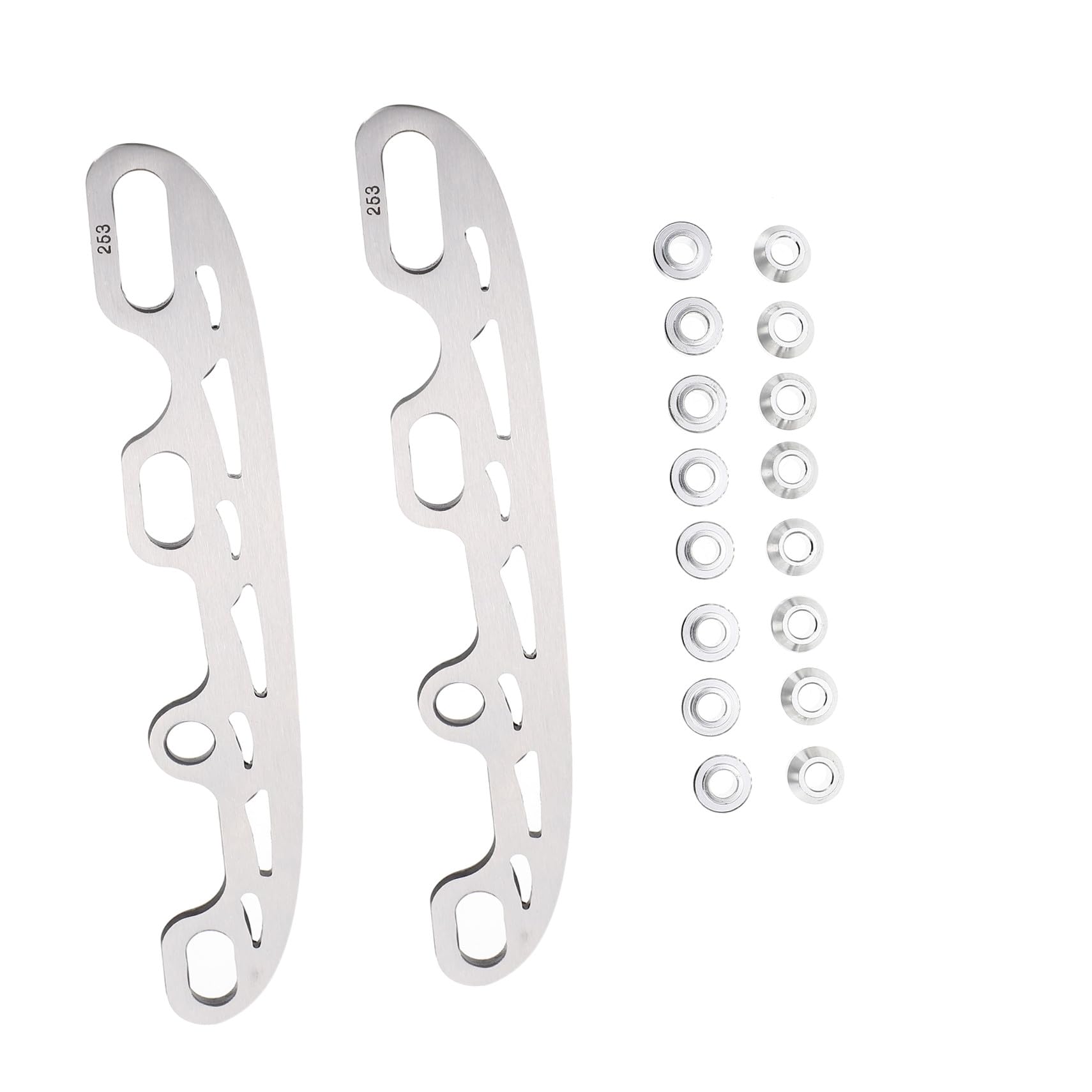 Cuchillas Patines Ruedas Acero Inoxidable con Tapones Reemplazables para Hockey y Artístico