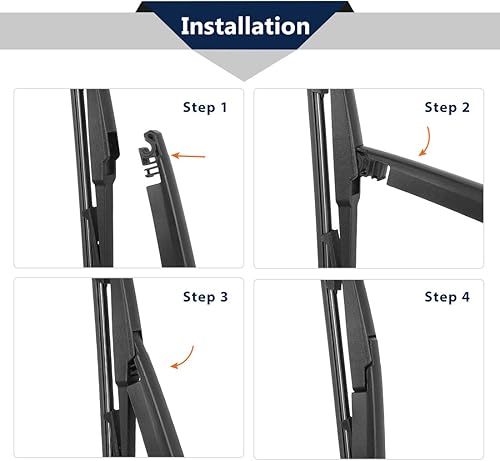 Miniatura 7 de X AUTOHAUX Juego de brazo de limpiaparabrisas trasero para Mazda CX-9 2009-2020 14 pulgadas 13.976 in