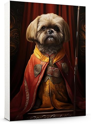 Miniatura 888 de Thuan Chow Chow Retrato de mascota con disfraz real de perro en un disfraz retrato de perro con vestimenta Retrato medieval de mascota retrato