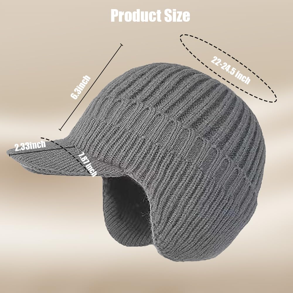 Gorro con guantes deportivos, gorro de invierno con ala y orejeras