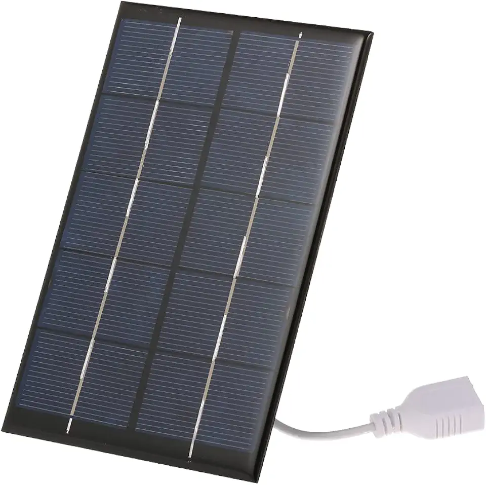 Carregador Solar Portátil 2 5W 5V com Porta USB Painel Compacto de Silício Monocristalino para Celular Power Bank Campin