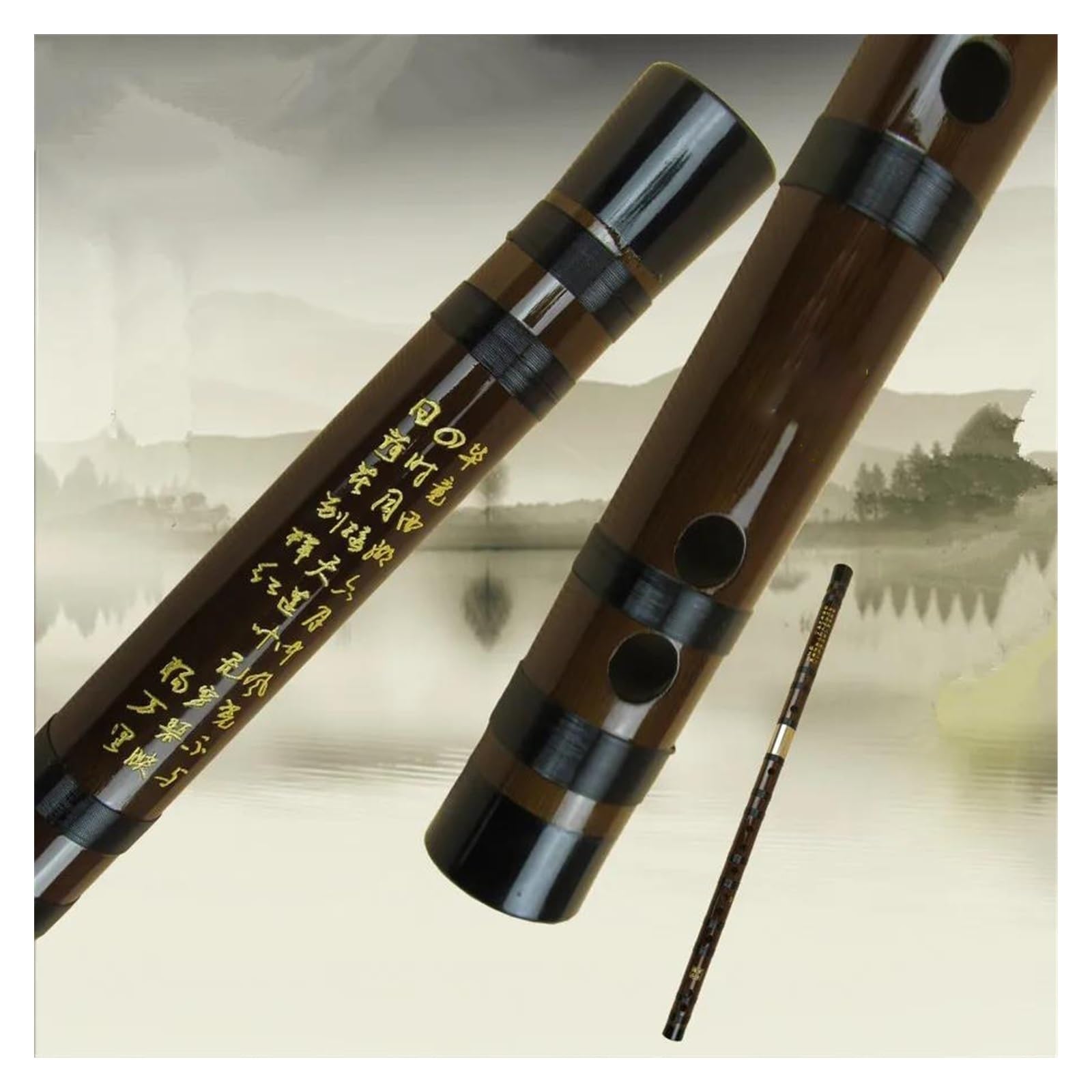 instrument en flûte en bambou Flûte de bambou à 6 trous Instruments de musique professionnels à vent Flauta transversale Dizi(G Key)
