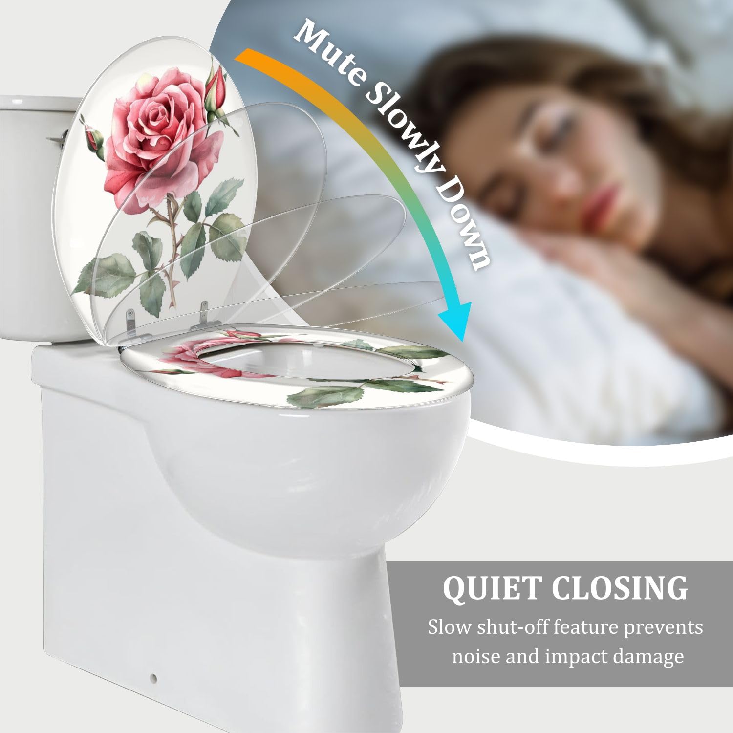 Asiento de inodoro alargado de resina para baño