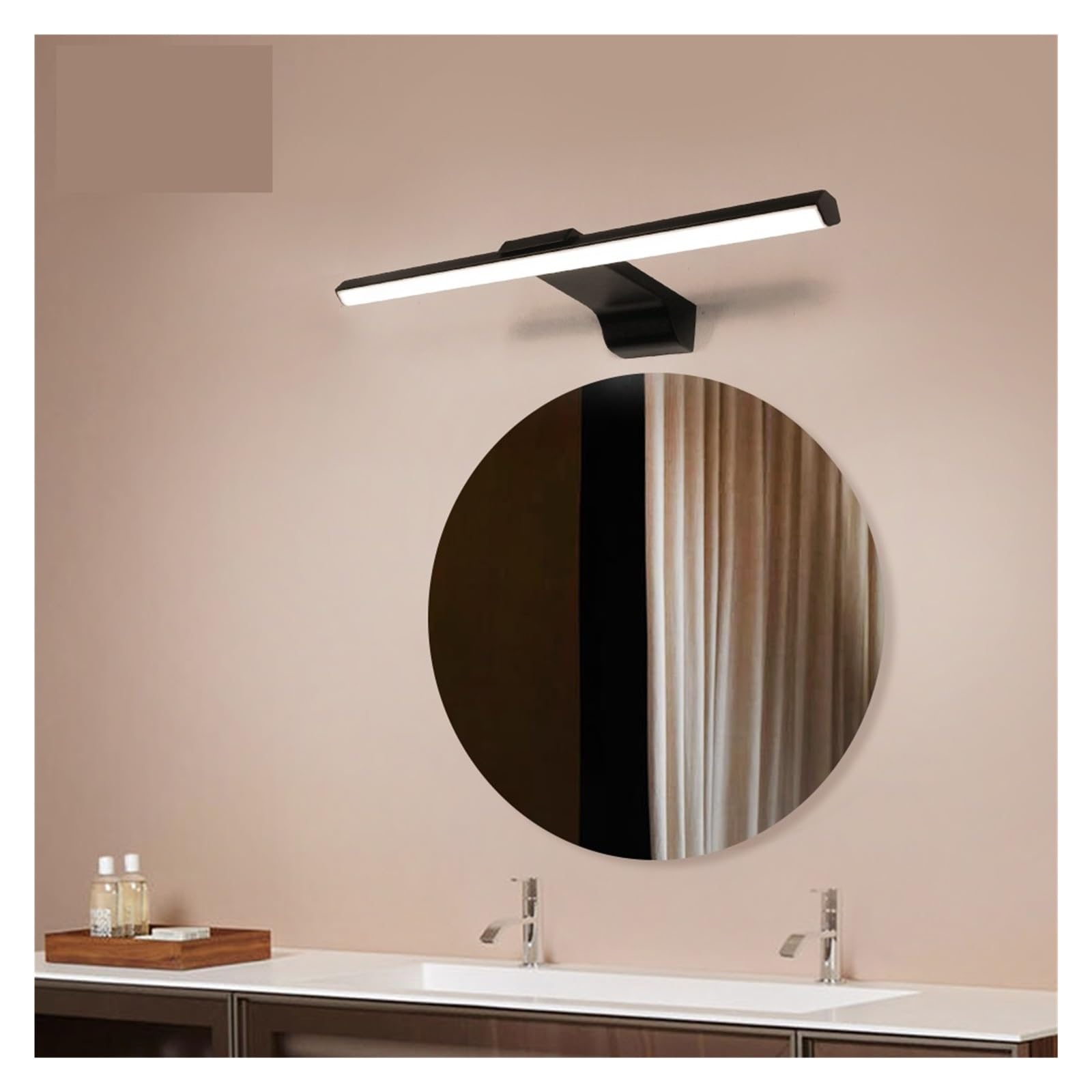 LED Morden Innen Licht 16W 20W Wand Montiert Bad Eitelkeit Licht for Make-Up Eitelkeit Tisch Innen Vollständige Abdeckung(Warm,BLACK_8W 40CM)
