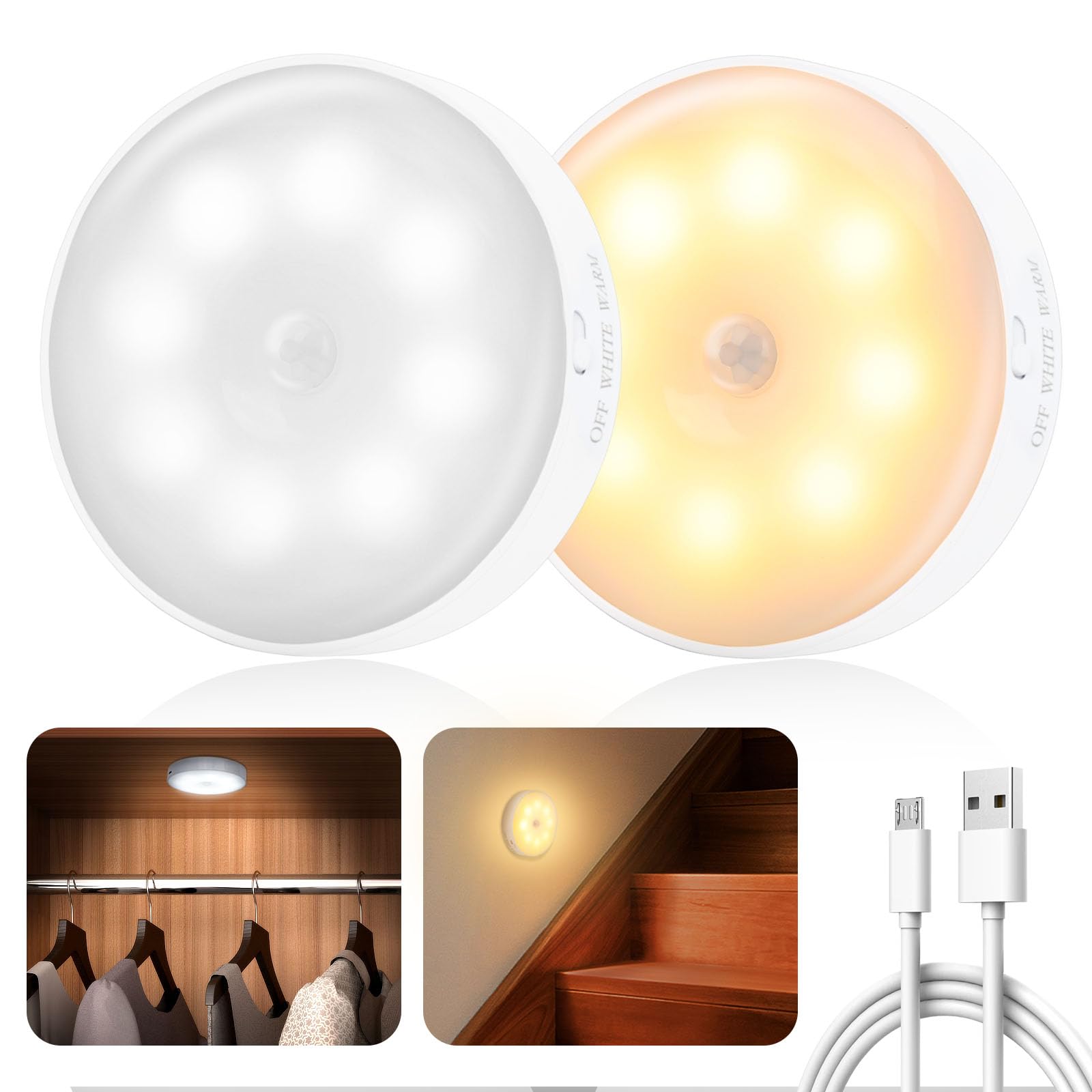 Luce notturna LED con sensore di movimento, autoadesiva, a batteria - Elettronica, Tecnologia e Tendenze