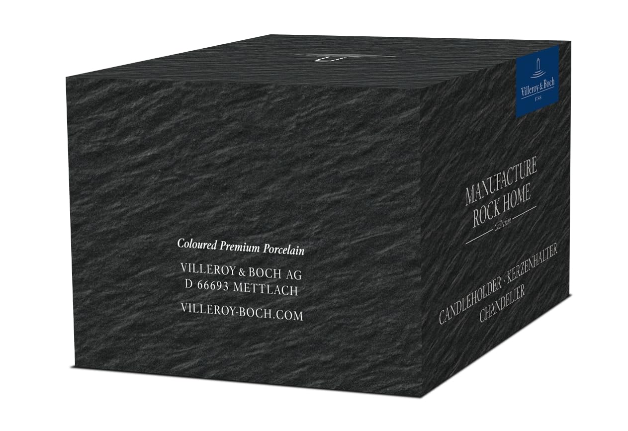 Villeroy & Boch – Manufacture Rock Home świecznik 6,5x6,5x5cm, porcelana Premium, czarny