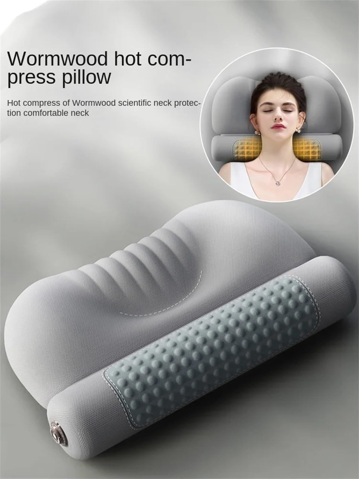 Almohada De Espuma Con Memoria Almohada de espuma viscoelástica, almohada for el cuello, almohada for la columna cervical for proteger la columna vertebral y ayudar a reparar el sueño, almohada cilínd