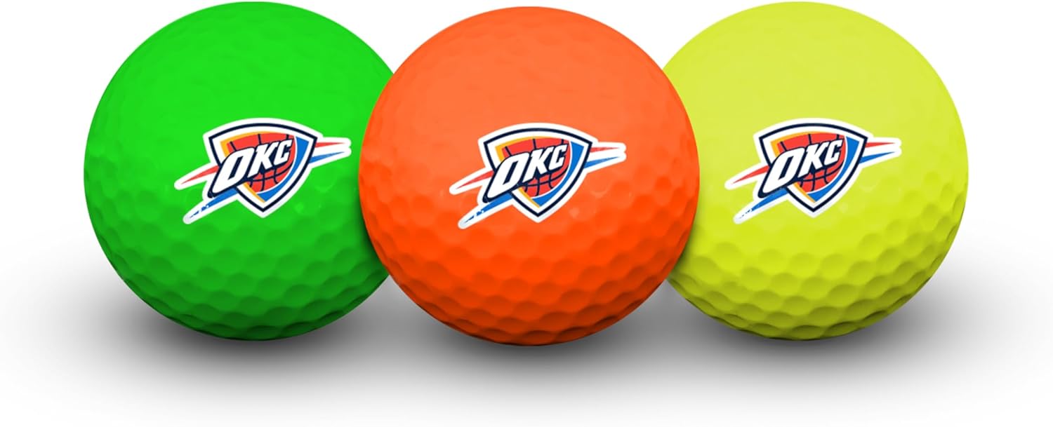 Multi-Color Golf Balls Pack of 3 NBA